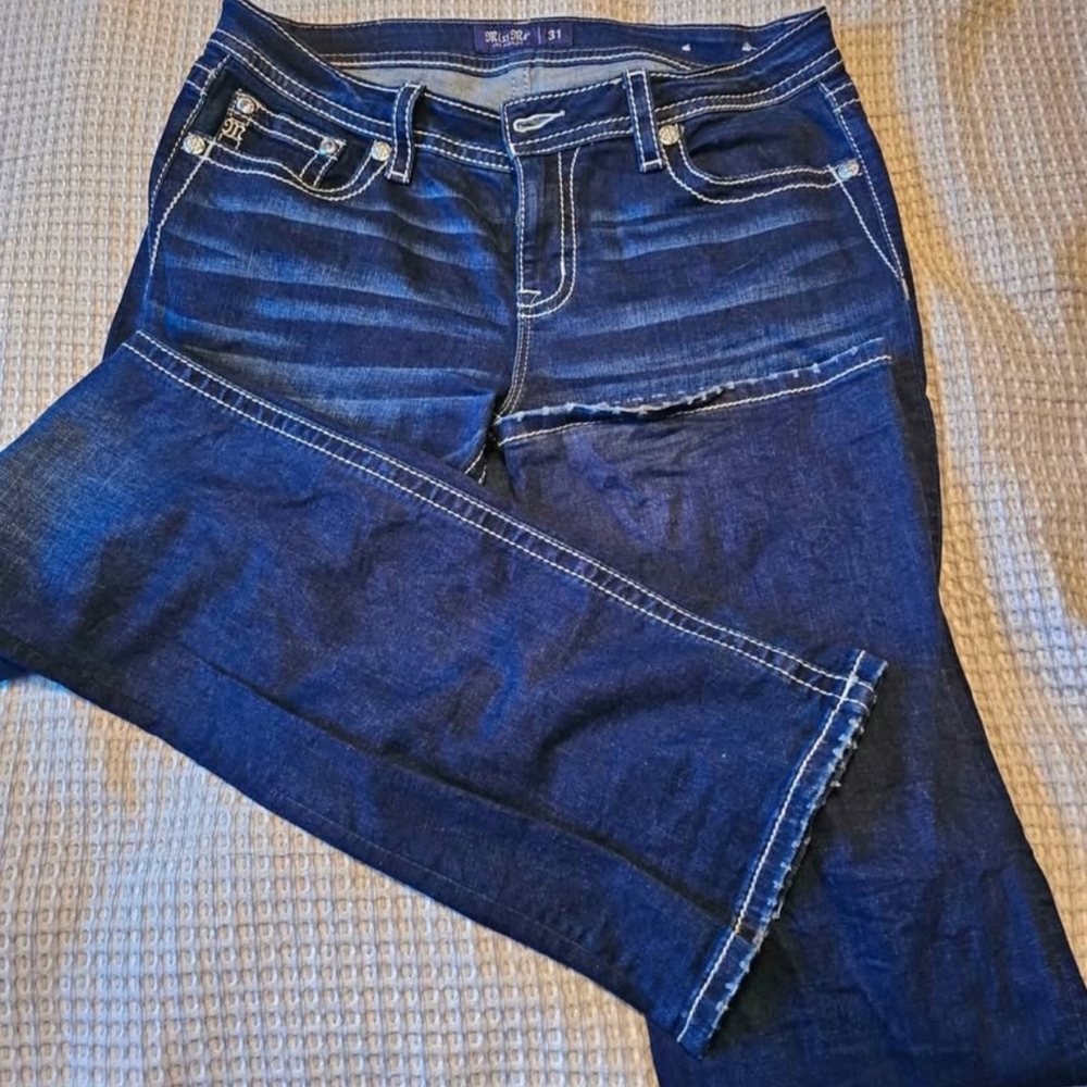 Miss Me Dark Indigo Flare Jeans